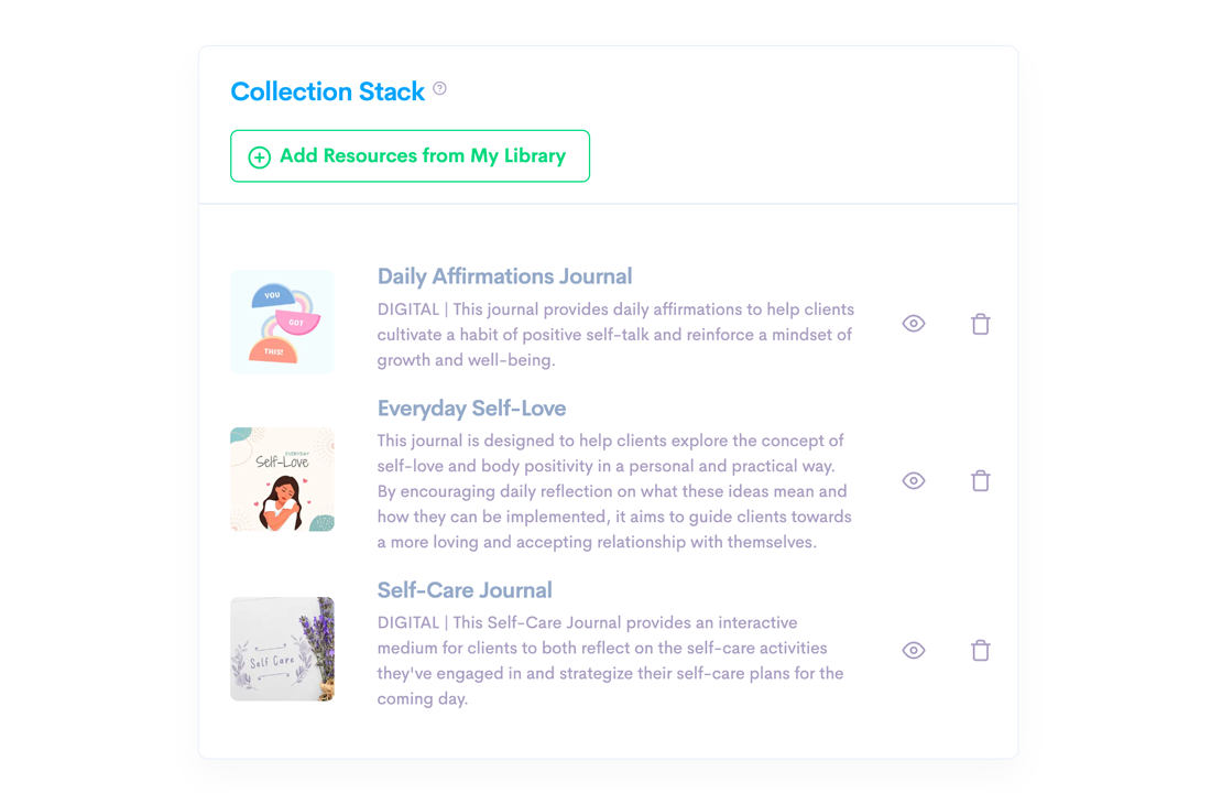 Create digital journal collections for self-reflection and growth